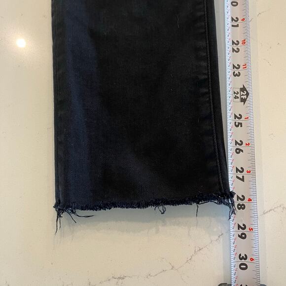 Edwin‎ Bree Slim Skinny Jeans In Black With Raw Hem Size 30 - Picture 11 of 12